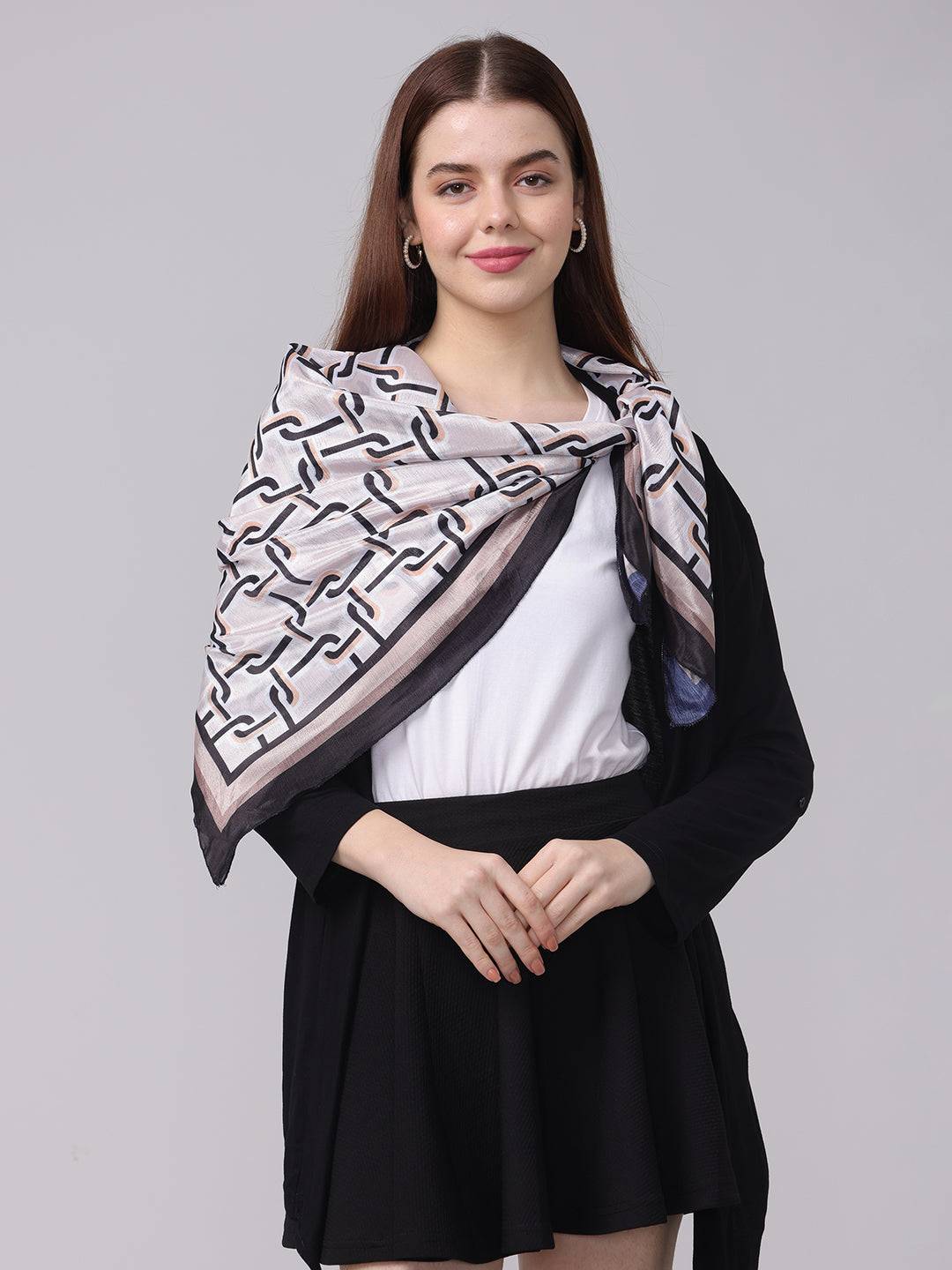 Horsebit Printed Scarf
