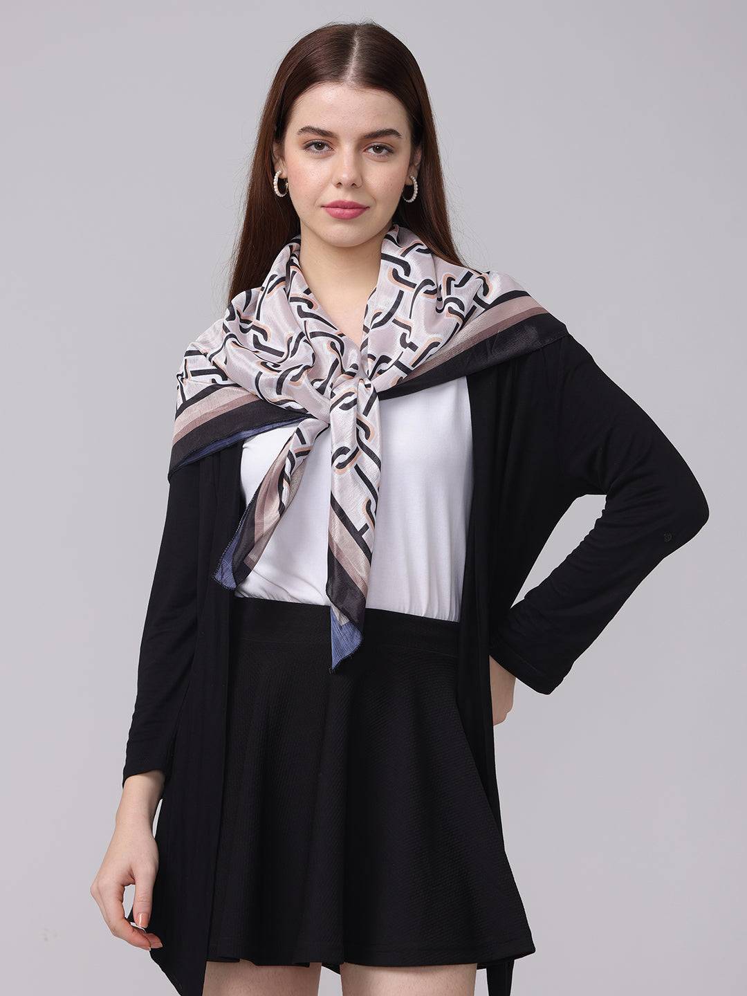 Horsebit Printed Scarf