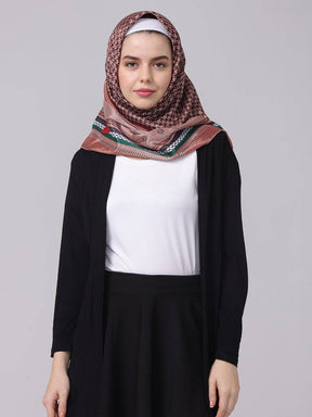 Tuscan Tan Geometric Printed Scarf