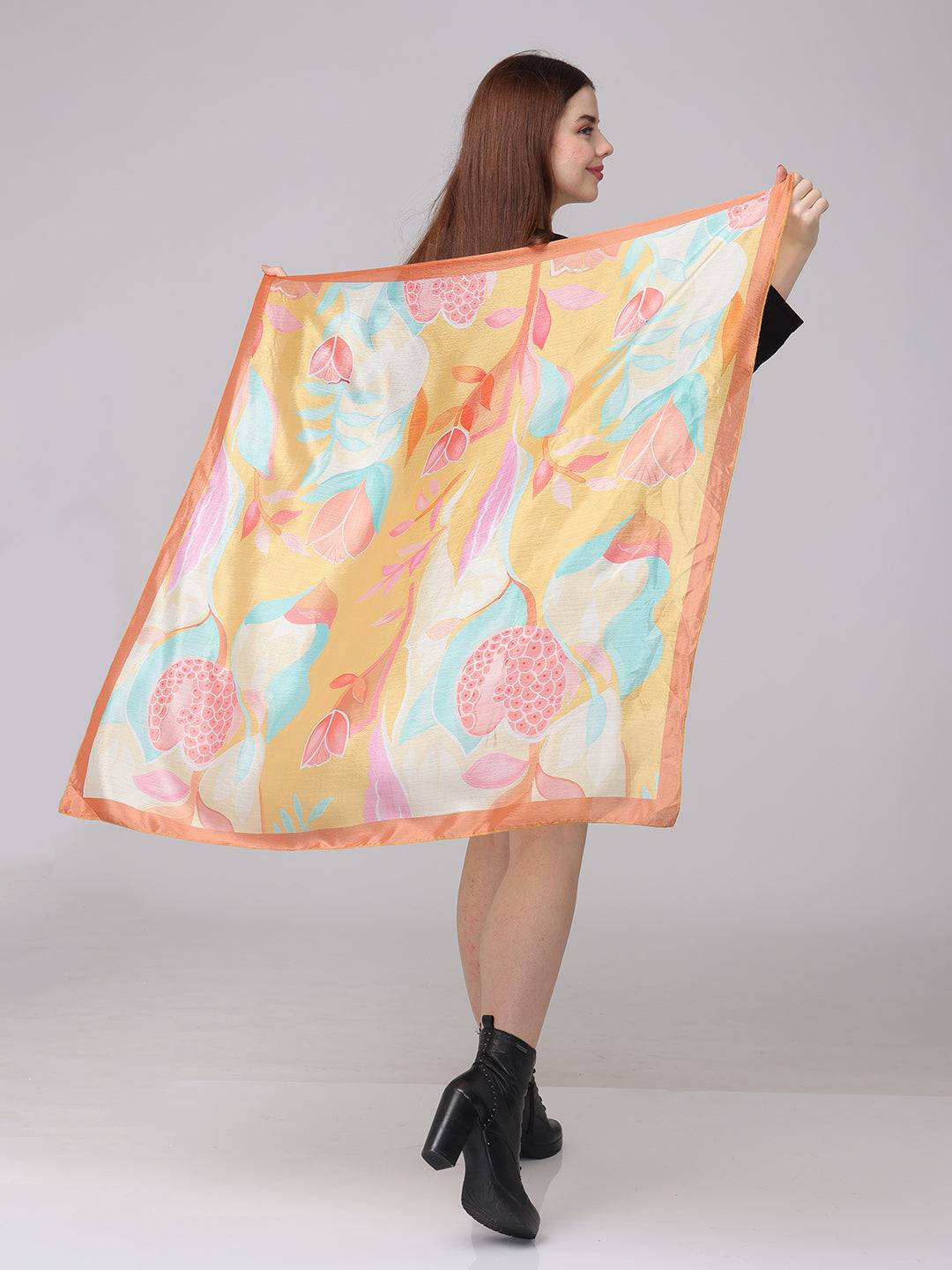 Floral Hand Painted Scarf