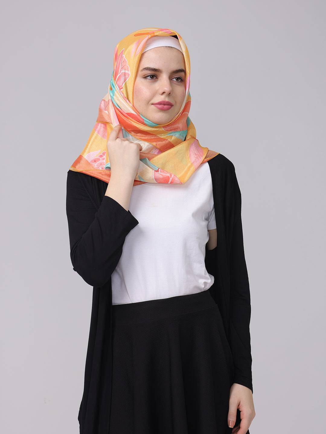 Floral Hand Painted Scarf