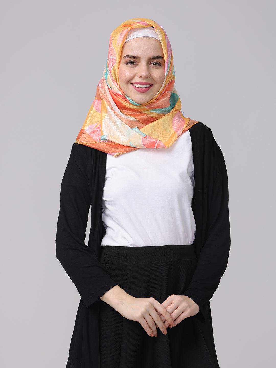 Floral Hand Painted Scarf