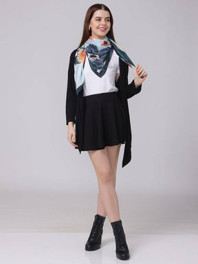 Columbia Blue Floral Scarf