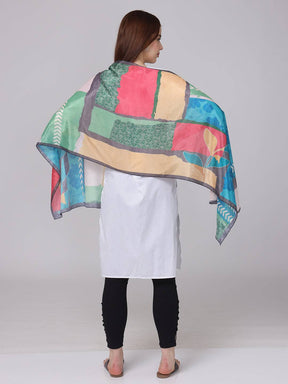 Radiant Patchwork Long Scarf