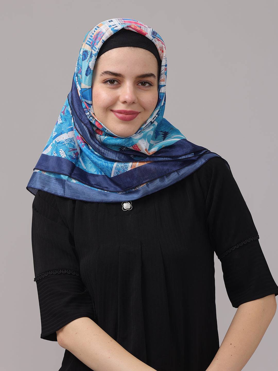 Deep Blue PaiIsley Scarf