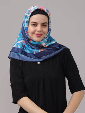 Deep Blue PaiIsley Scarf