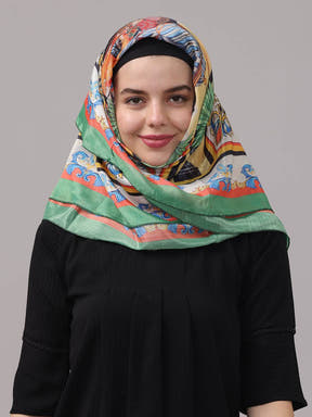 Vibrant Art Deco Scarf