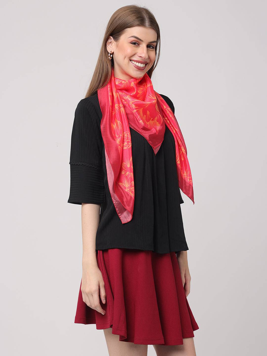 Neon Geometric Square Scarf
