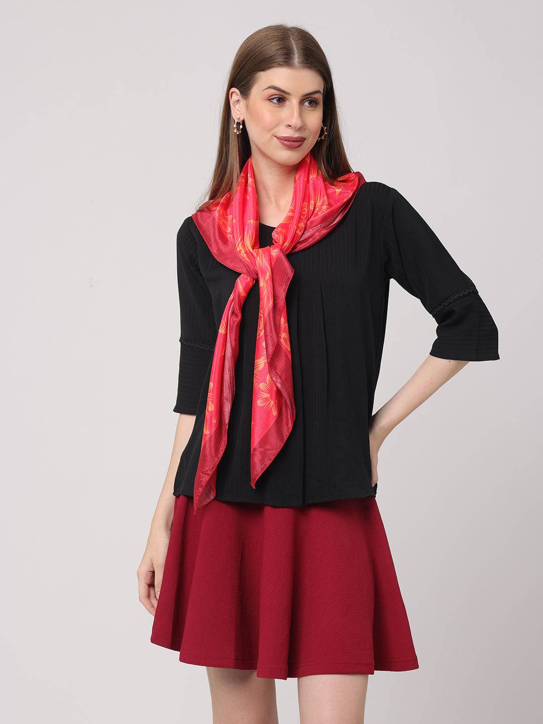 Neon Geometric Square Scarf