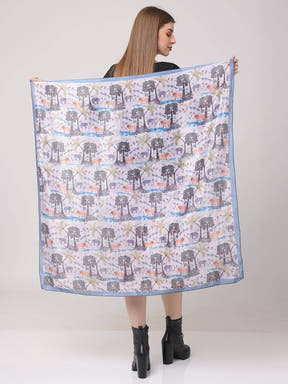 Animals Pastel Forest Scarf