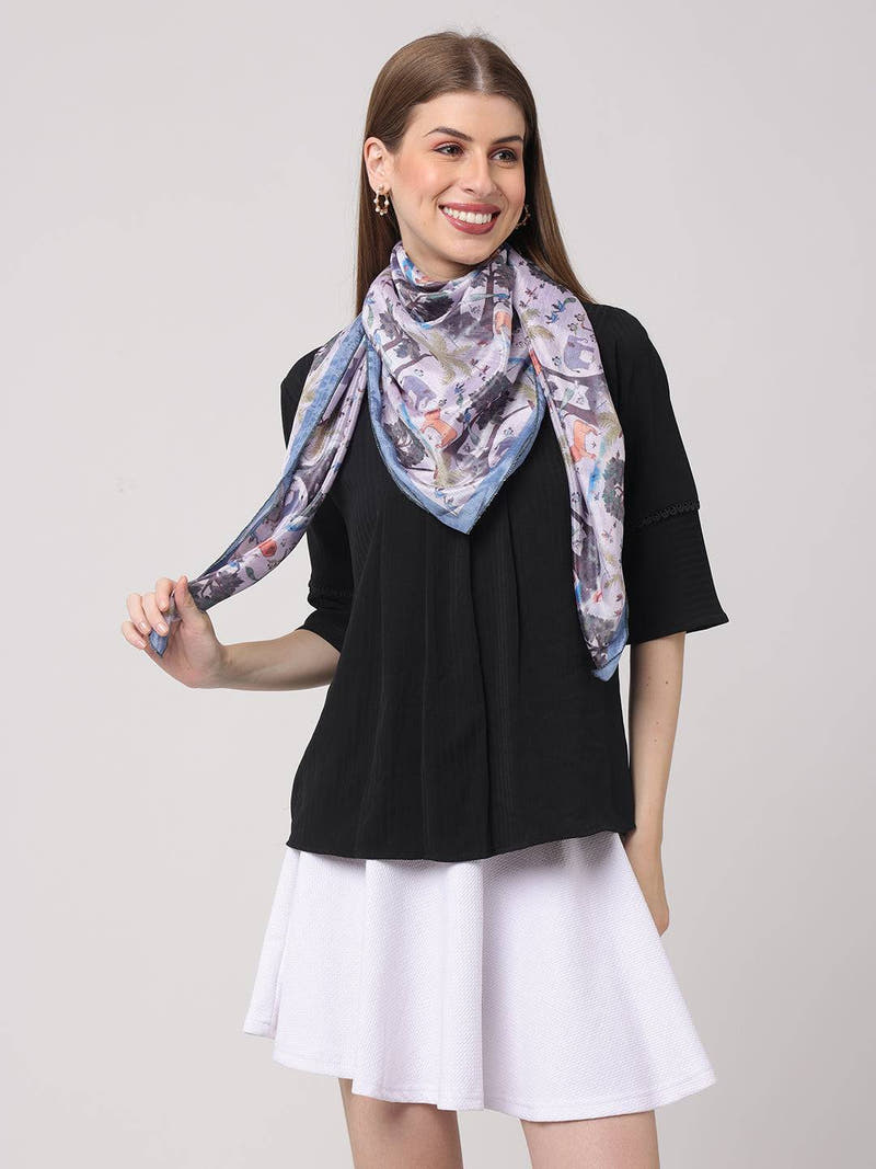 Animals Pastel Forest Scarf