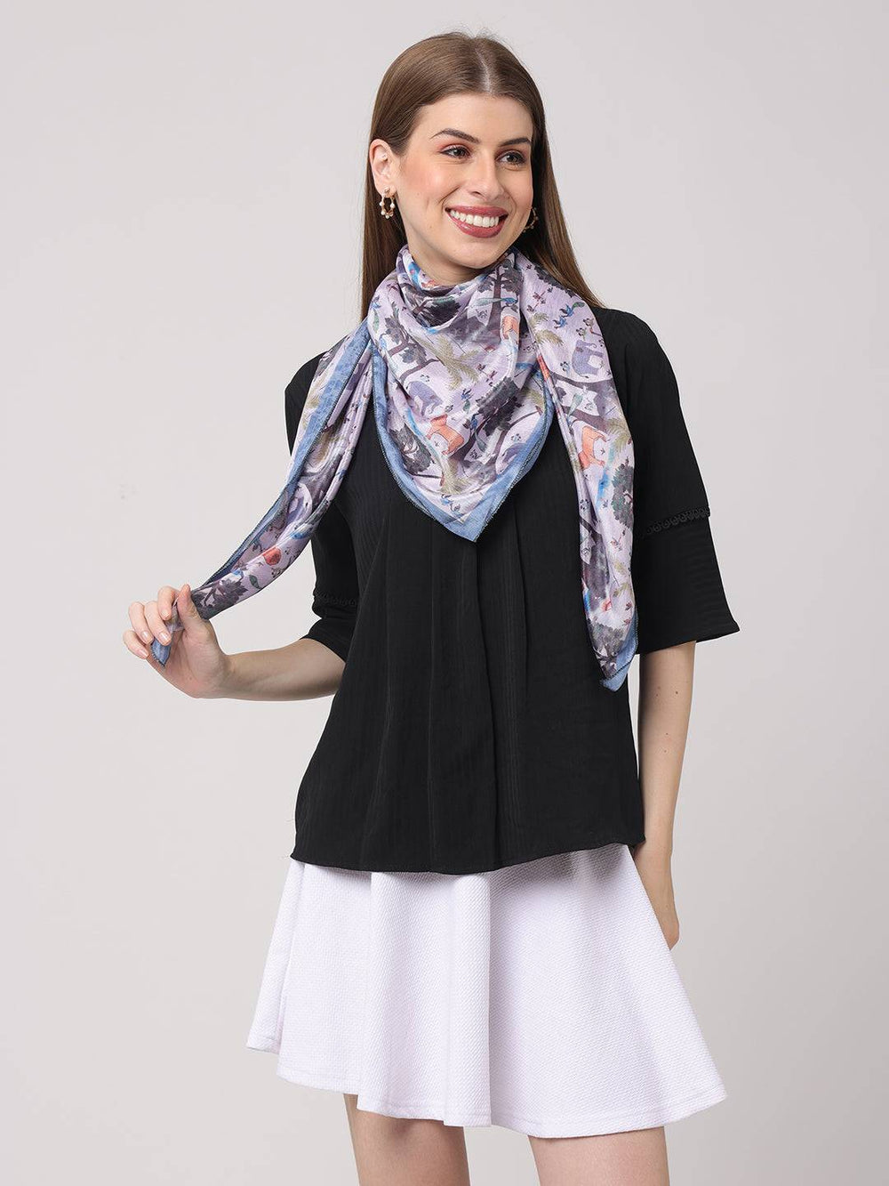 Animals Pastel Forest Scarf