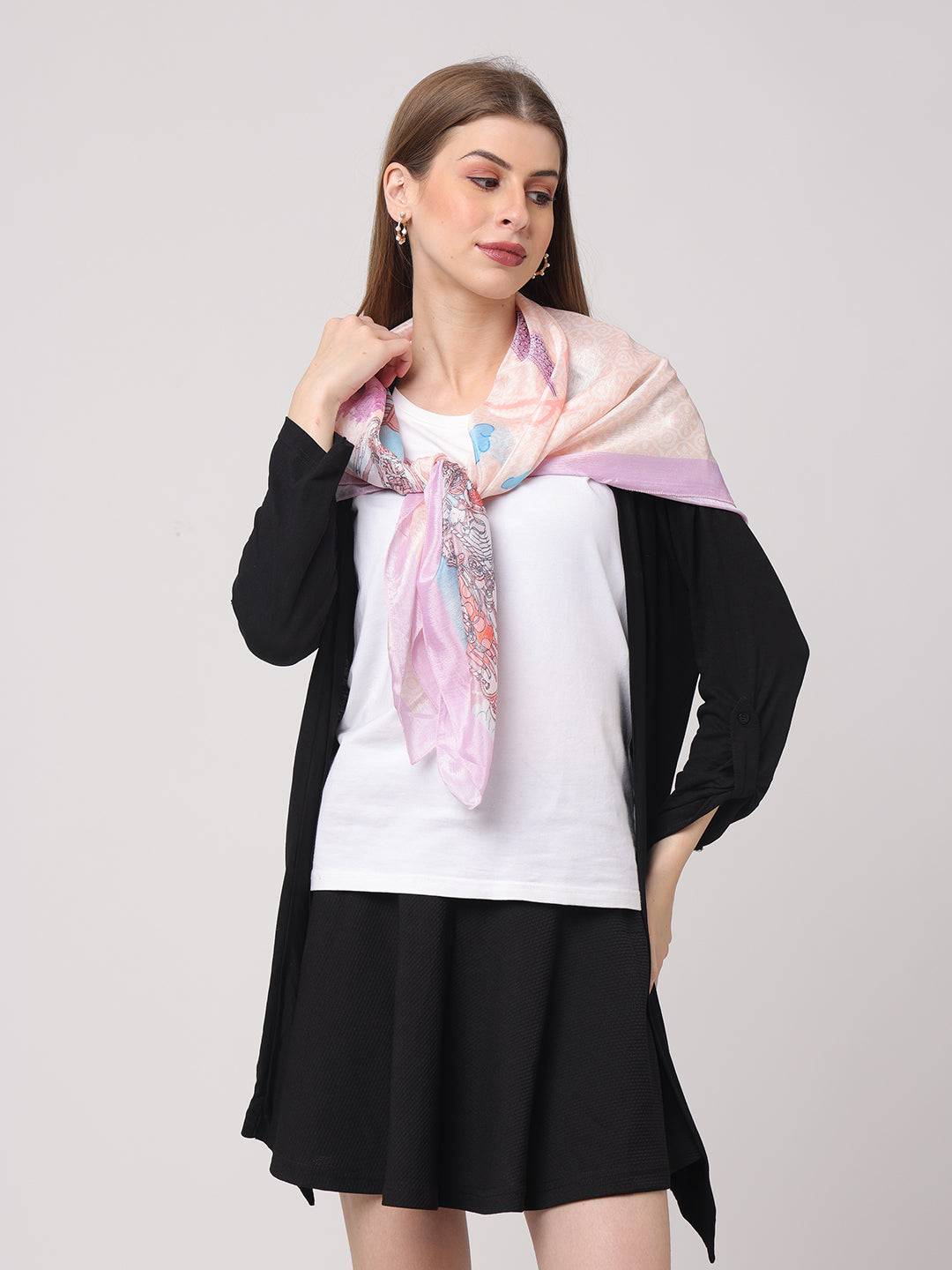Cream Carousel Scarf