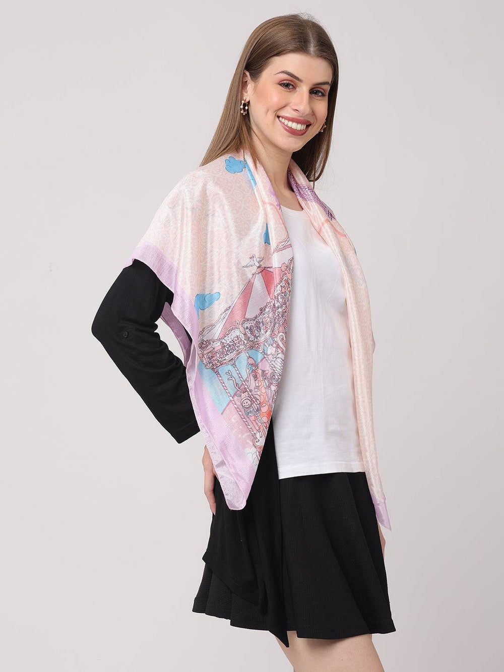 Cream Carousel Scarf