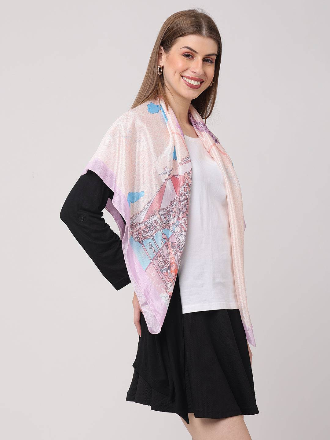 Cream Carousel Scarf