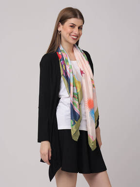 Blush Pink Chiffon Scarf