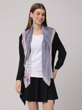 Blue Geometric Printed Scarf