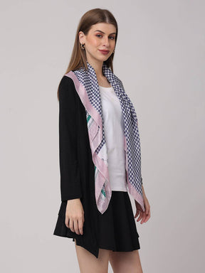 Blue Geometric Printed Scarf