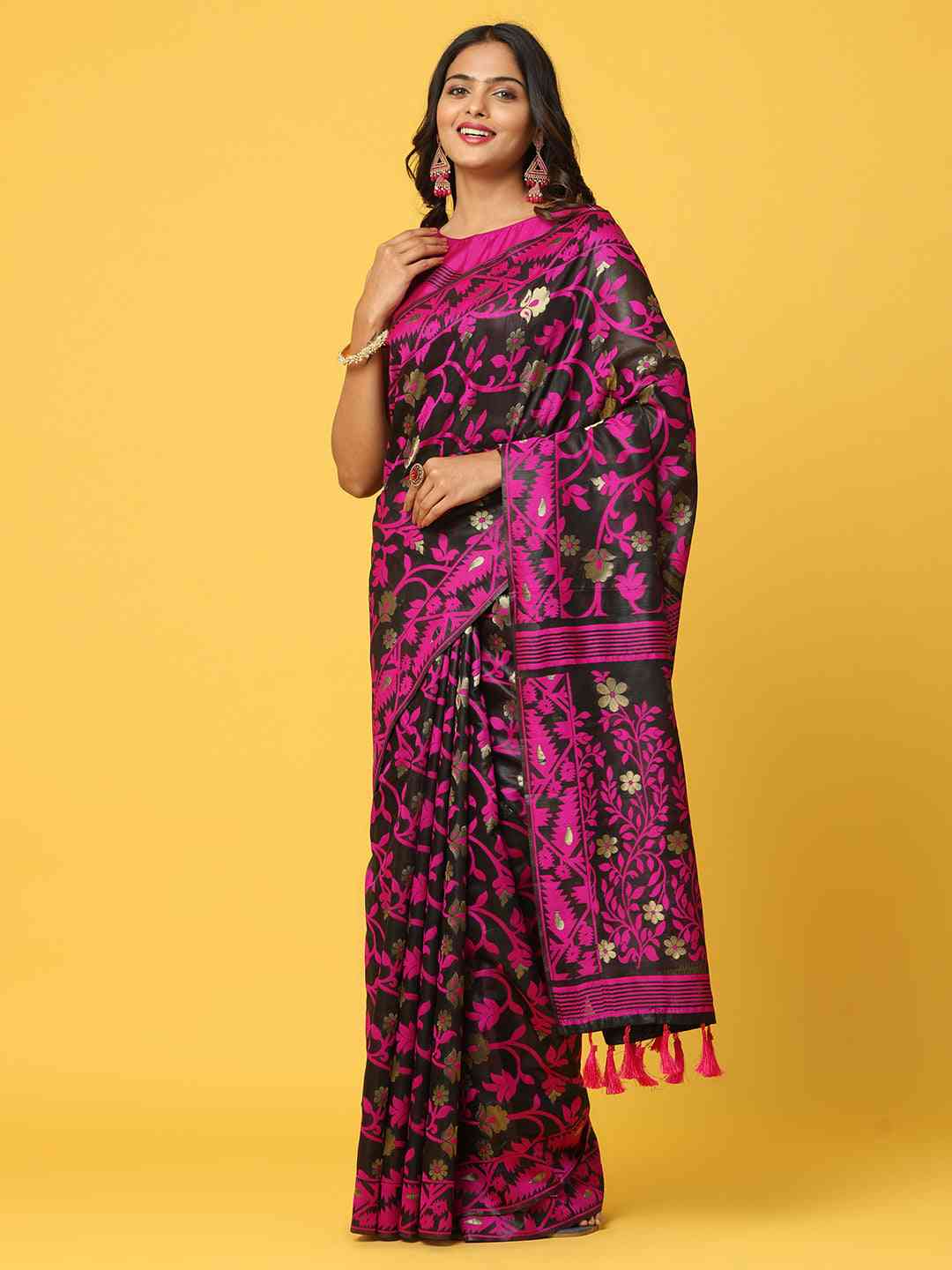  Dhakai Jamdani Cotton Silk Saree