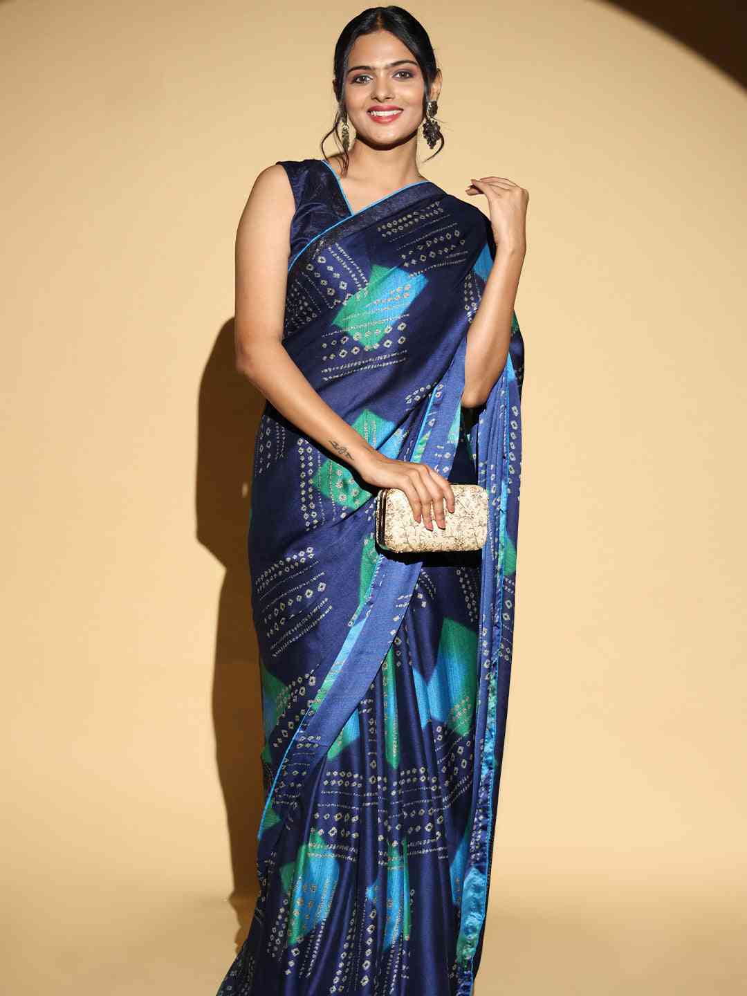 Soft Georgette Multi Colored Party Wear Designer Saree
