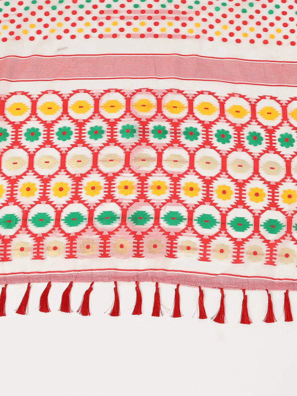  Dhakai Jamdani Cotton Silk Saree