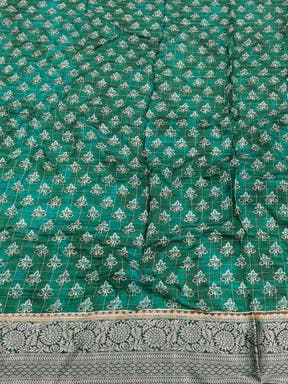 Green Pure Viscose Tribal Floral Print Saree