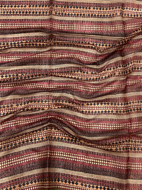 Rose Pink Zari Tussar Floral Saree

