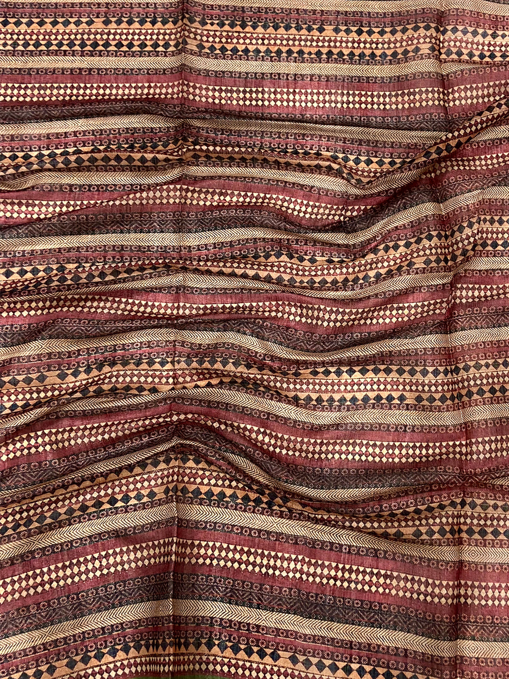 Rose Pink Zari Tussar Floral Saree