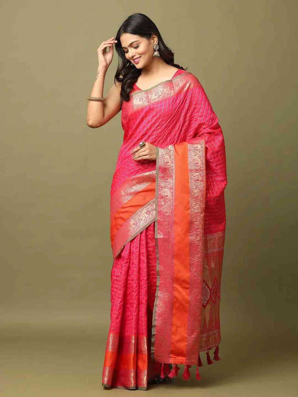 Elegant Soft Silk Zari Kanchi Banarasi Saree