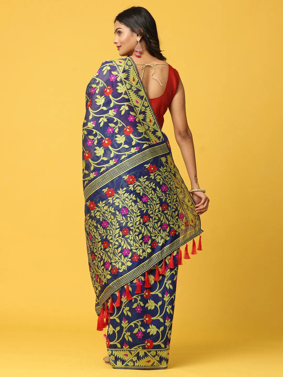 Dhakai Jamdani Cotton Silk Saree