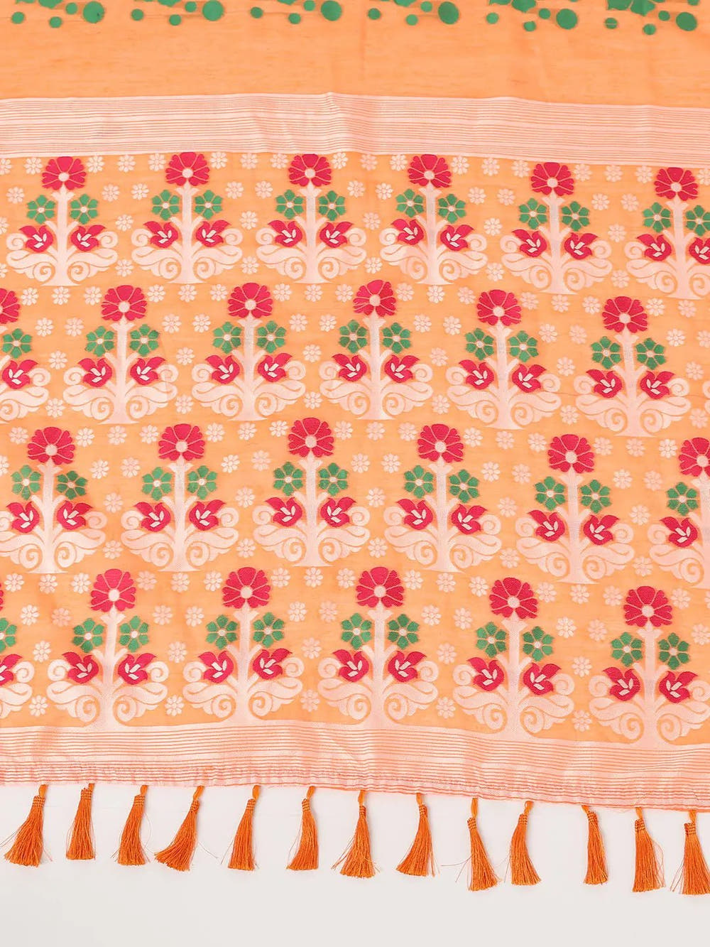 Dhakai Jamdani Cotton Silk Saree