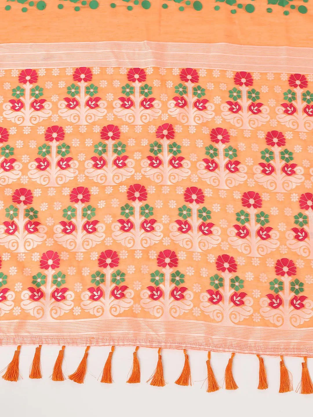 Dhakai Jamdani Cotton Silk Saree