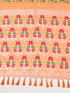 Dhakai Jamdani Cotton Silk Saree