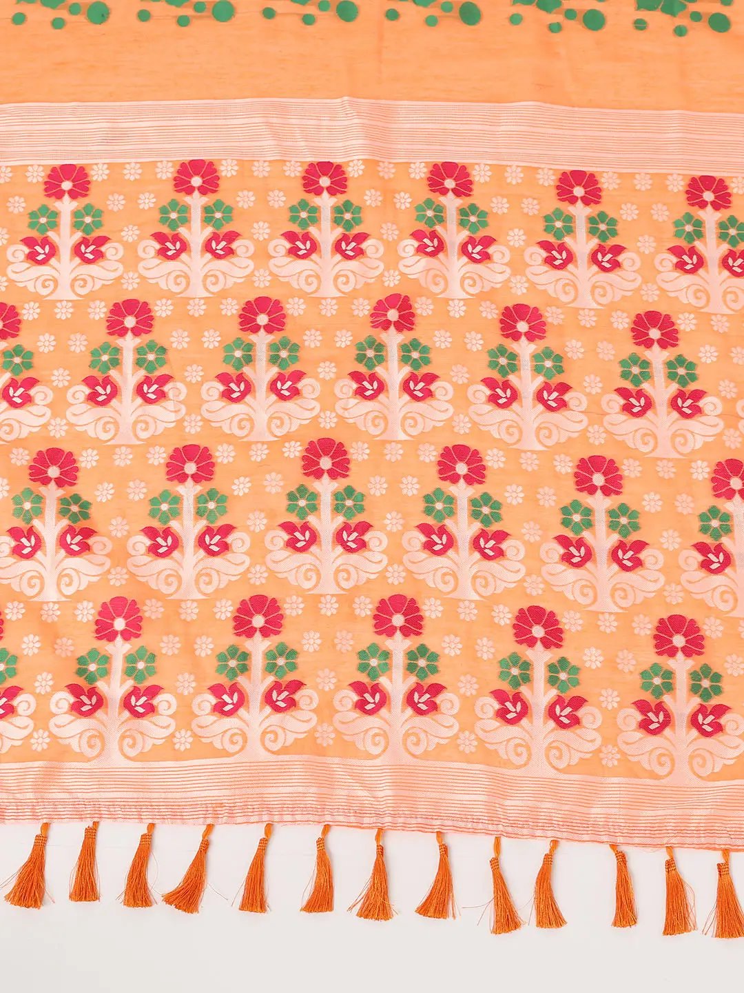 Dhakai Jamdani Cotton Silk Saree