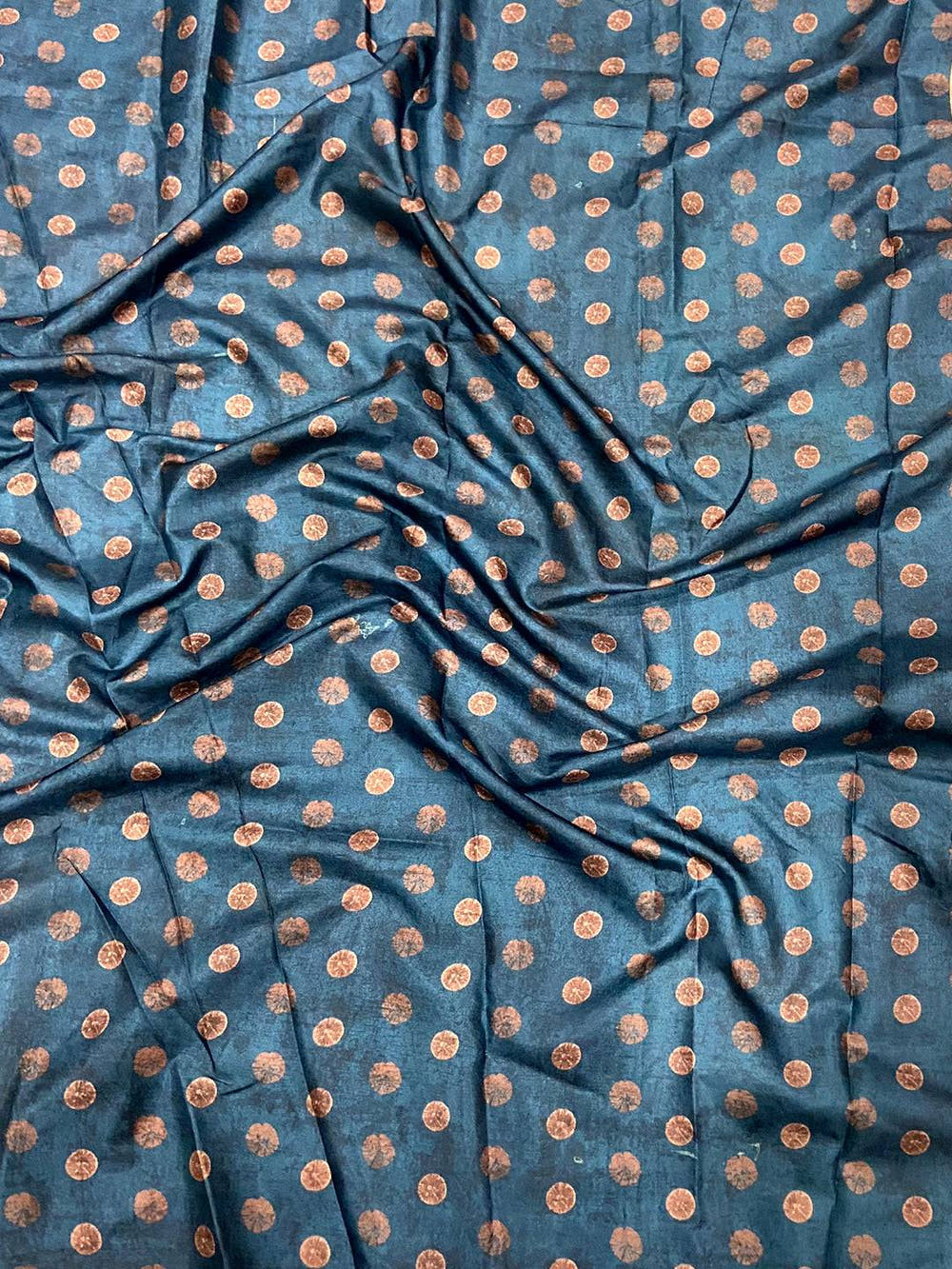 Tan Soft Dola Silk Printed Saree

