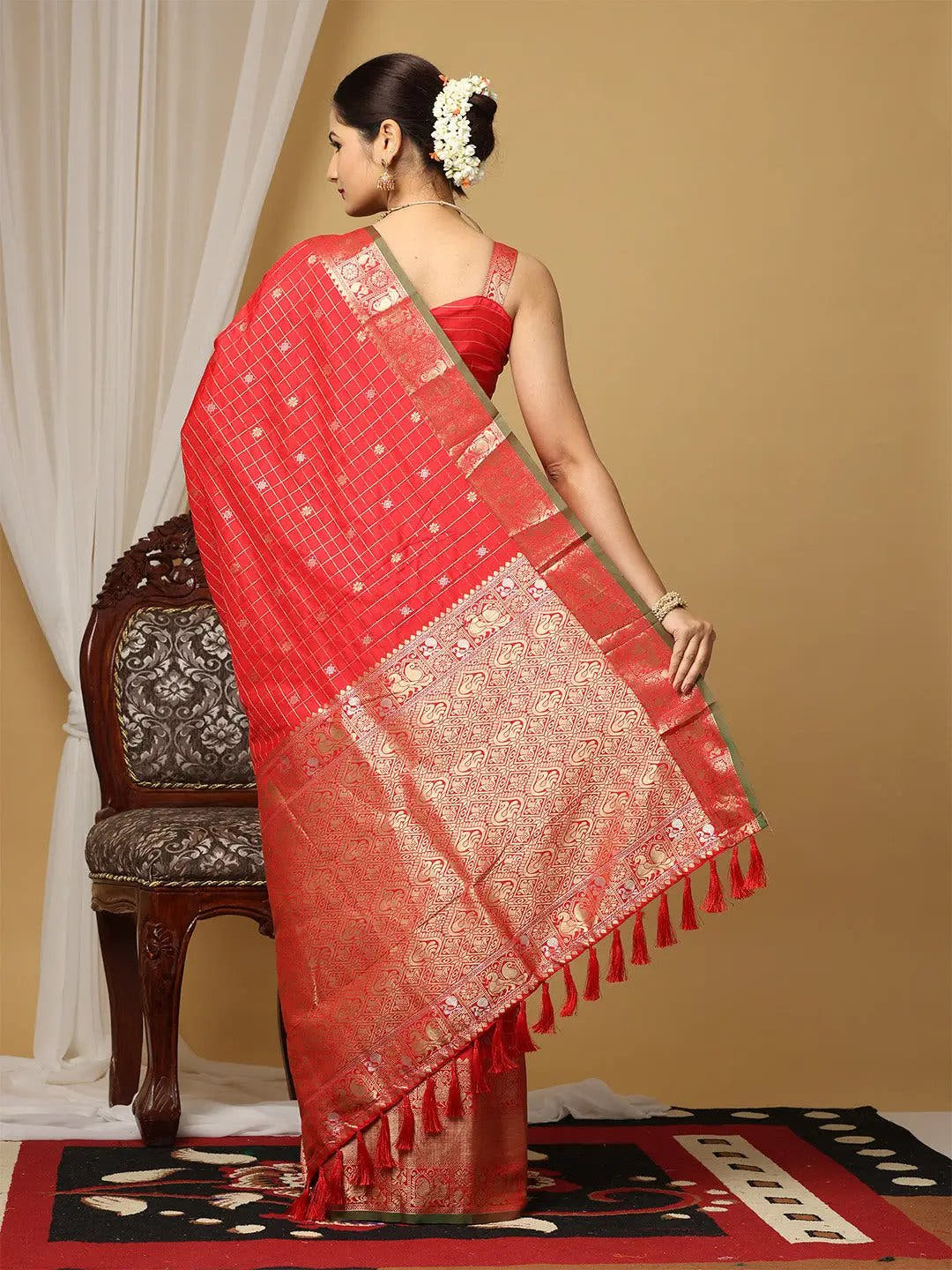  Soft Silk Woven Zari design Kanchi Banarasi Saree 
