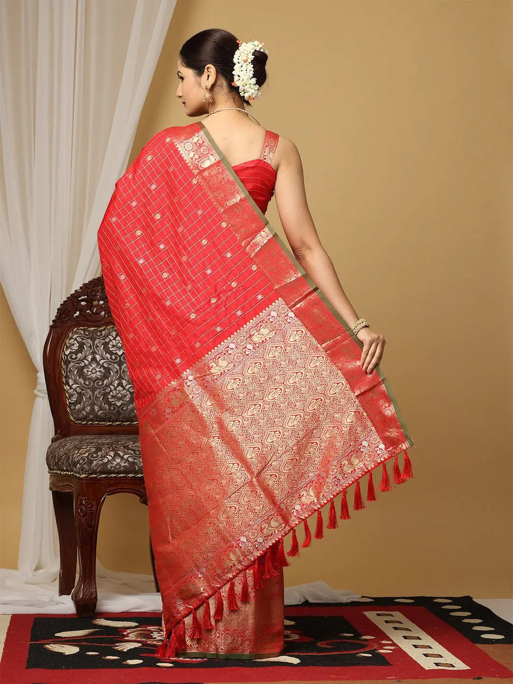  Soft Silk Woven Zari design Kanchi Banarasi Saree 