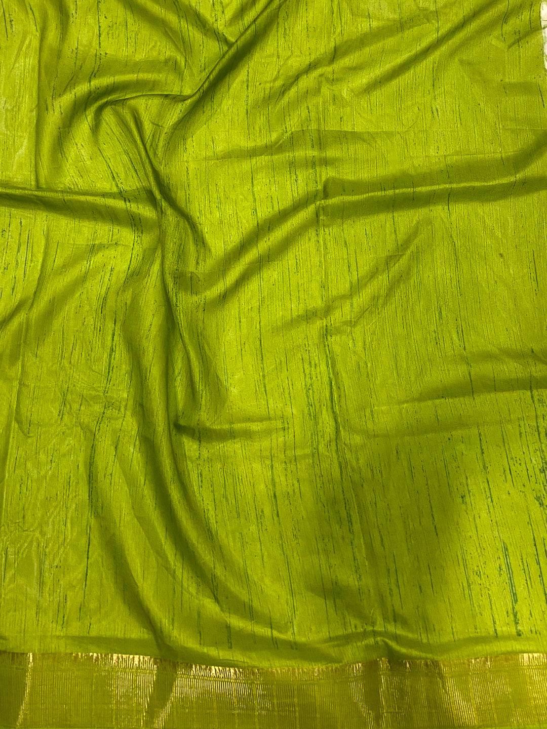 Olive Dola Silk Floral Print Saree
