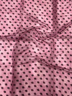 Blush Pink Warli Print Tissue Chanderi Saree