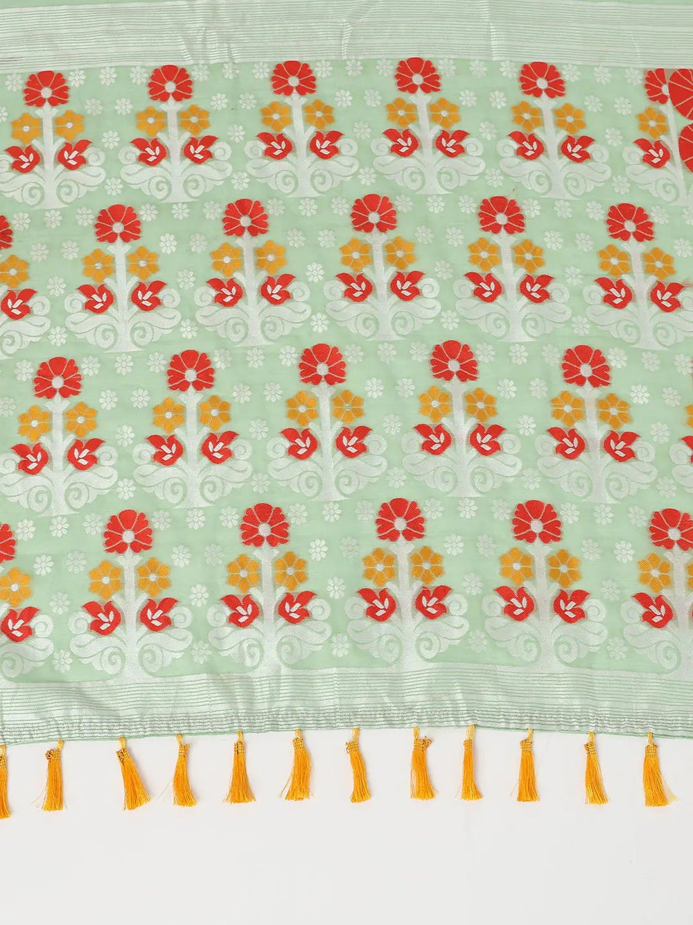  Dhakai Jamdani Cotton Silk Saree