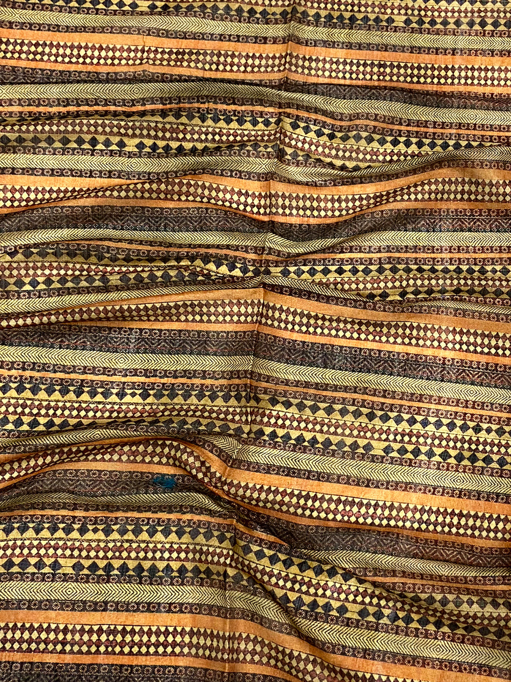 Radiant Orange Zari Tussar Floral Saree