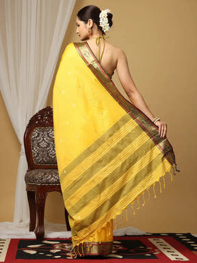 Yevla Paithani Minakari Silk Saree