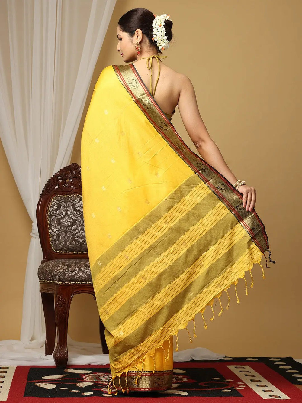 Yevla Paithani Minakari Silk Saree