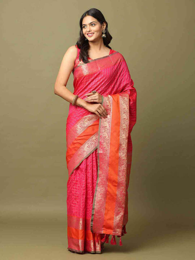 Soft Silk Woven Design Zari Kanchi Blend Banarasi Saree
