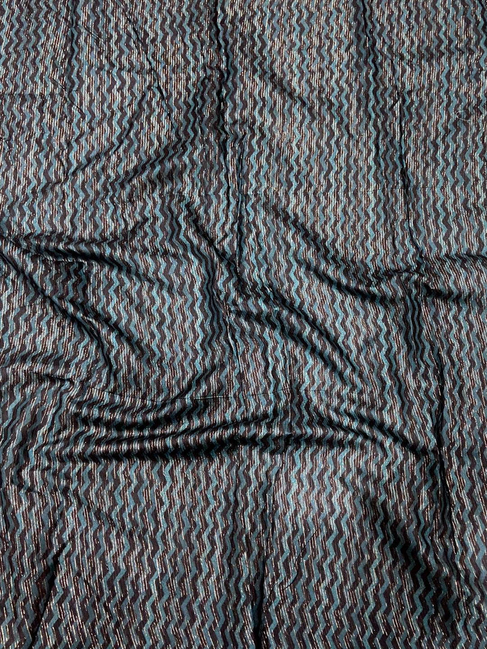 Radiant Geometric Printed Linen Saree