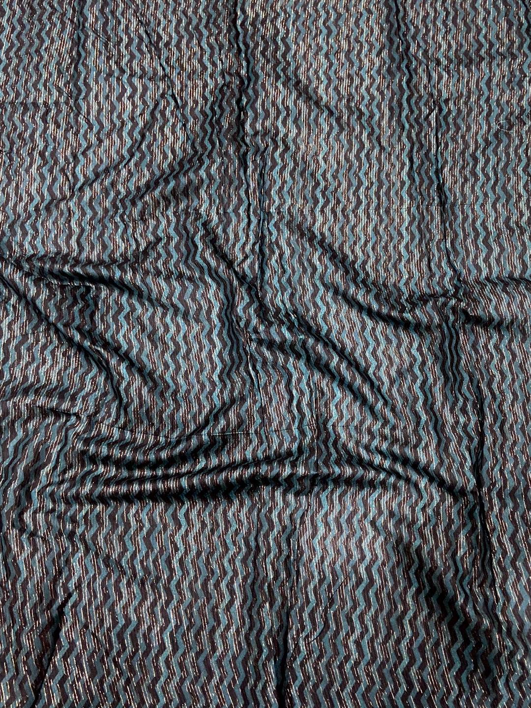 Radiant Geometric Printed Linen Saree
