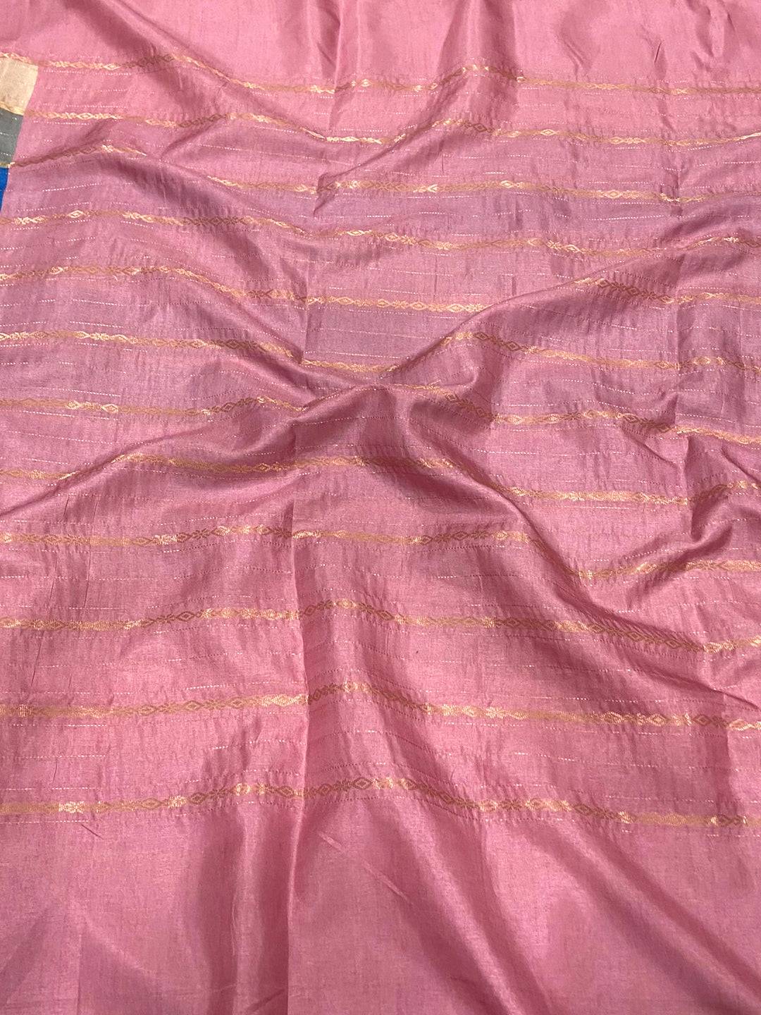 Soft Tussar Barbie Rainbow Saree
