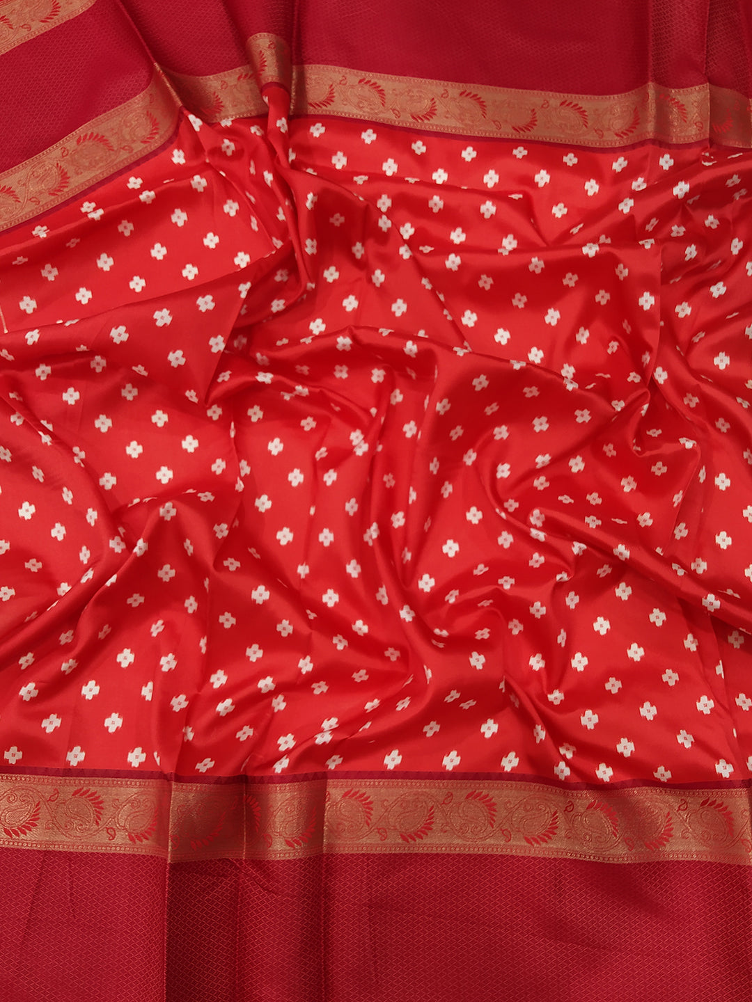 Attractive Soft Silk Gadwal Border Pochampally Print Saree