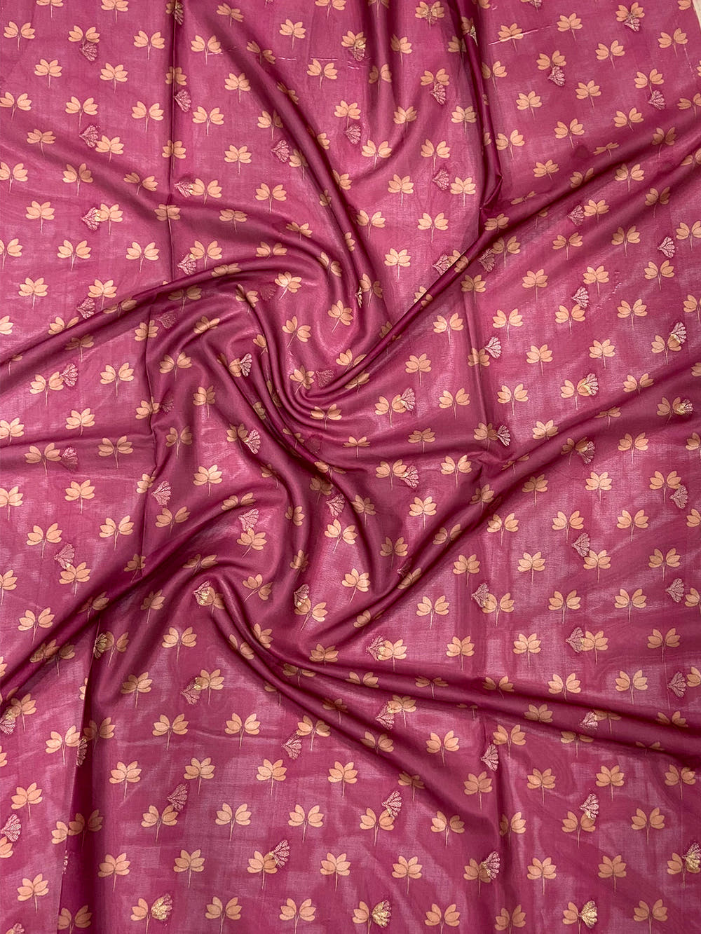Coral Kalamkari Ombre Crepe Silk Saree