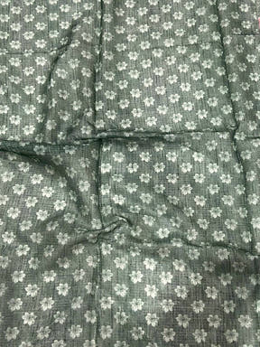 Mint Green Kota Doriya Floral Cut Work Saree